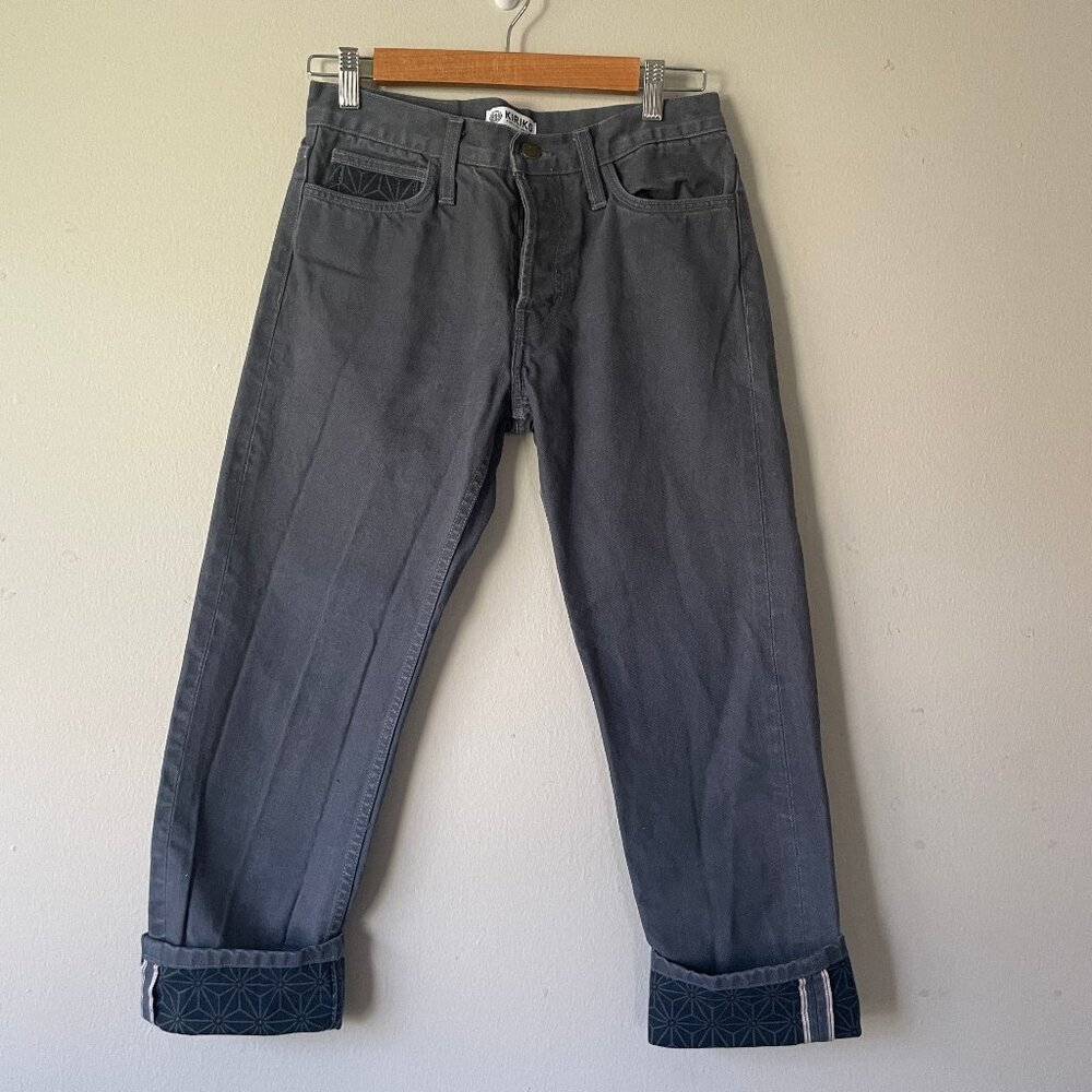 Like New Kiriko 100% Blue-Grey Selvage Jeans, Size 28